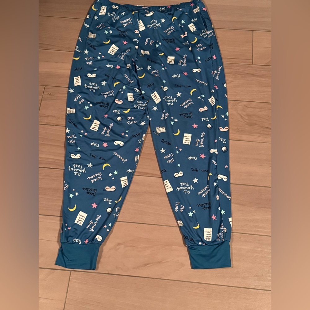 Blue Pajamas with Fun Print Size L